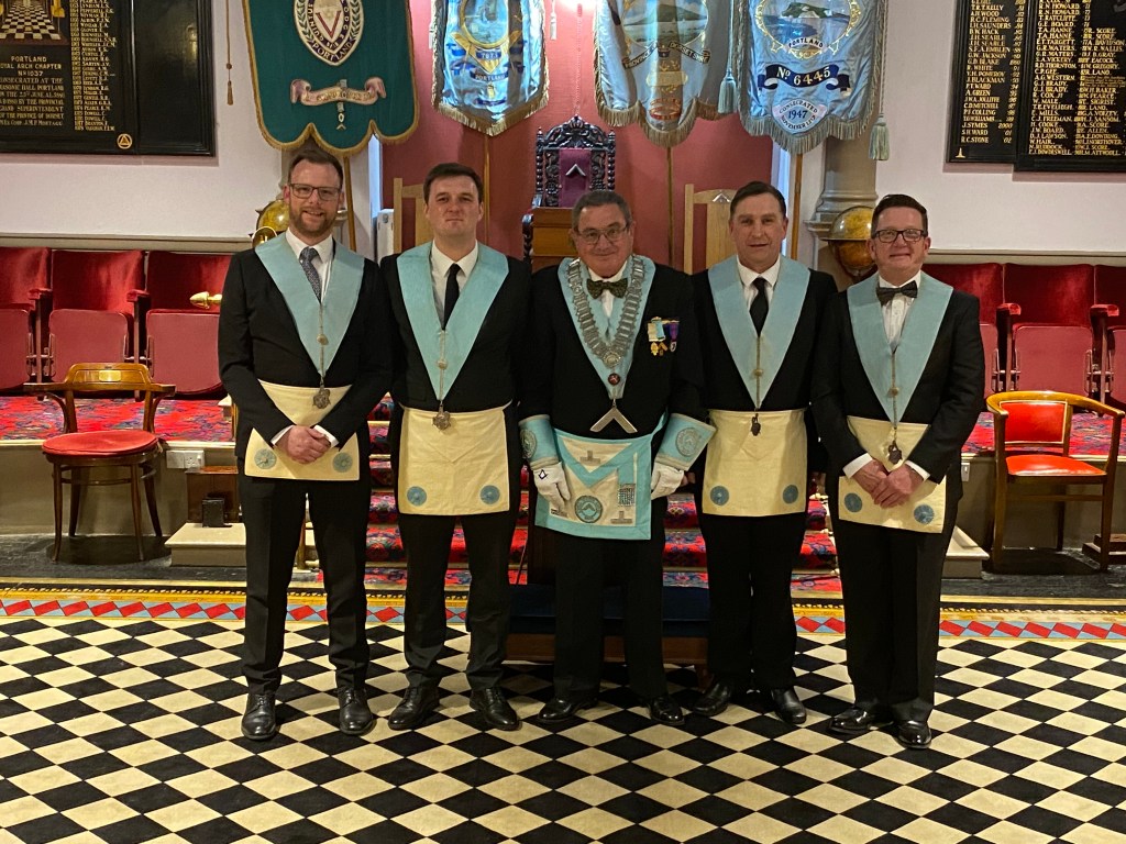 L-R Sam Wynne, Charlie Ellis, Derek Sawtell, George Dacey and Stuart Johnson.